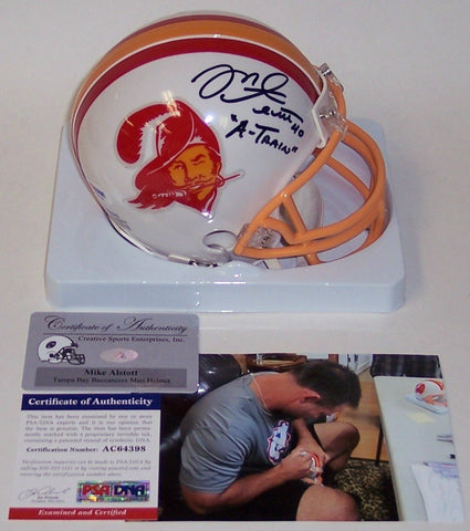 Mike Alstott Autographed Hand Signed Bucs Mini Helmet - PSA/DNA