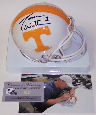 Jason Witten Autographed Hand Signed Tennessee Volunteers Mini Helmet - PSA/DNA