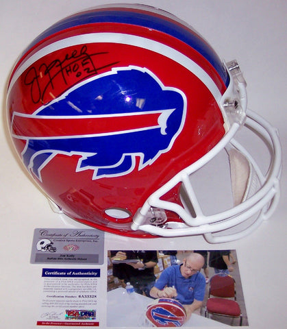 Jim Kelly Autographed Hand Signed Buffalo Bills Throwback Authentic Helmet - PSA/DNA