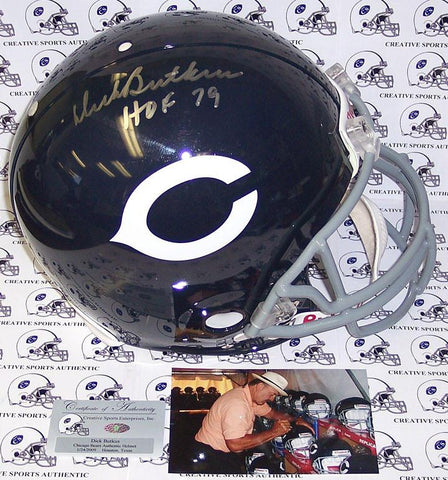 Dick Butkus Hand Signed Chicago Bears Throwback Authentic Helmet - PSA/DNA