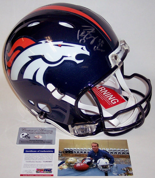 Peyton Manning Autographed Hand Signed Denver Broncos Full Size Revolution Authentic Helmet - PSA/DNA
