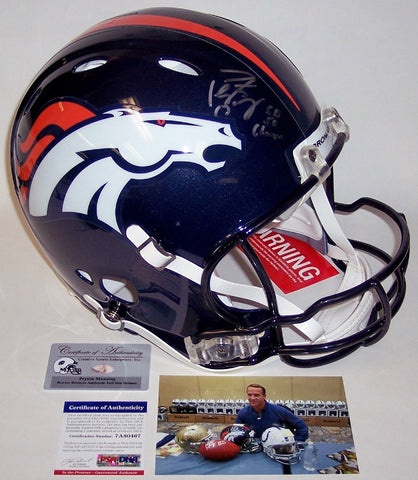 Peyton Manning Autographed Hand Signed Denver Broncos Full Size Revolution Authentic Helmet - PSA/DNA