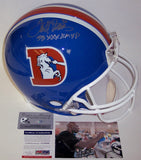 Terrell Davis Autographed Hand Signed Denver Broncos Throwback Authentic Helmet - PSA/DNA