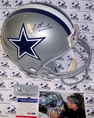 Troy Aikman Autographed Hand Signed Dallas Cowboys Authentic Helmet - PSA/DNA