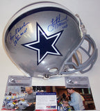 Troy Aikman & Roger Staubach Hand Signed Dallas Cowboys Authentic Helmet - PSA/DNA