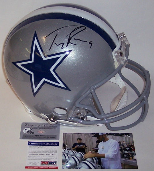 Tony Romo Autographed Hand Signed Dallas Cowboys Full Size Authentic Football Helmet - PSA/DNA