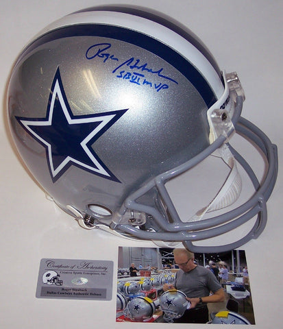 Roger Staubach Autographed Hand Signed Dallas Cowboys Authentic Helmet - PSA/DNA