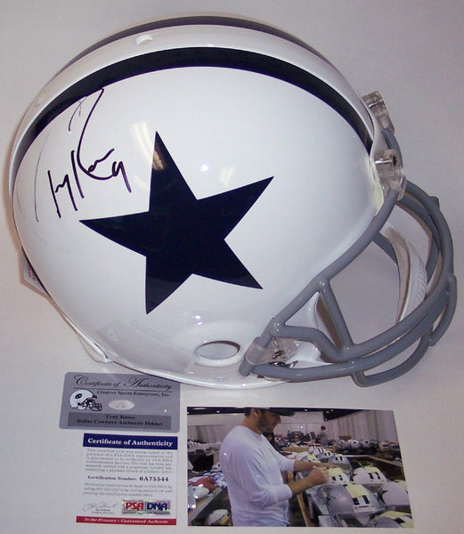 Tony Romo Autographed Hand Signed Dallas Cowboys Authentic Helmet - PSA/DNA