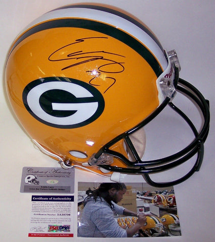 Eddie Lacy Autographed Hand Signed Green Bay Packers Authentic Helmet - PSA/DNA
