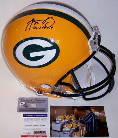 Aaron Rodgers Autographed Hand Signed Green Bay Packers Full Size Authentic Helmet - PSA/DNA