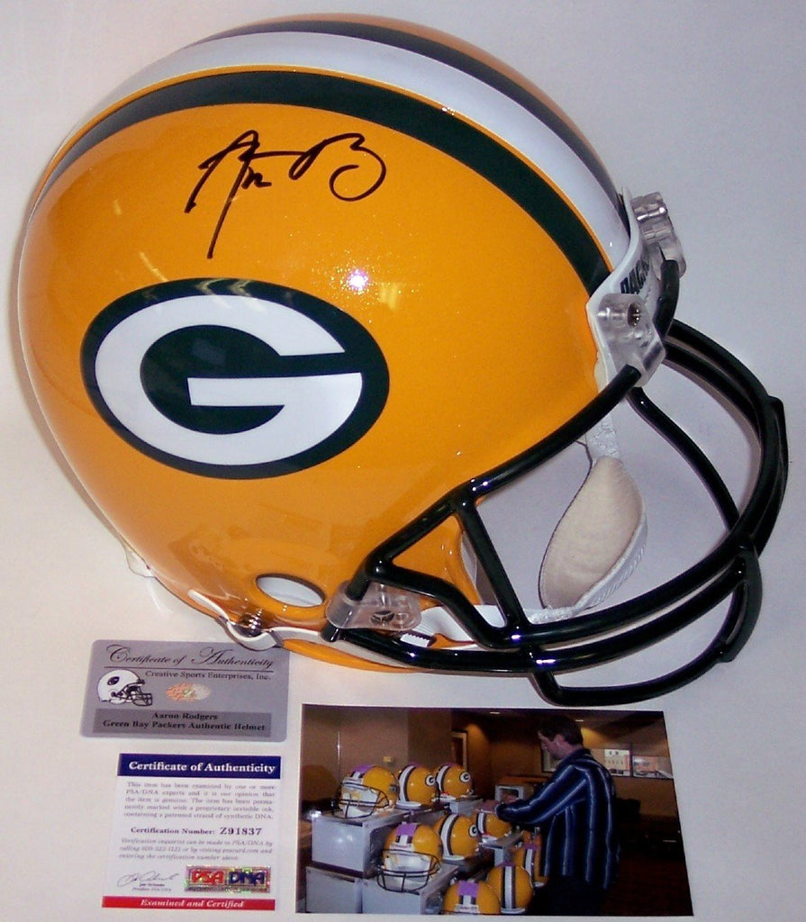 Aaron Rodgers Autographed Green Bay Full Size Authentic Helmet