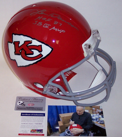 Len Dawson Autographed Hand Signed Kansas City Chiefs Throwback Full Size Authentic Helmet - PSA/DNA
