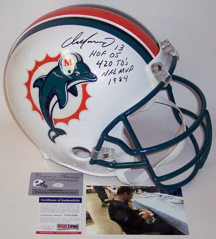 Dan Marino Autographed Hand Signed Miami Dolphins Full Size Authentic Helmet - PSA/DNA