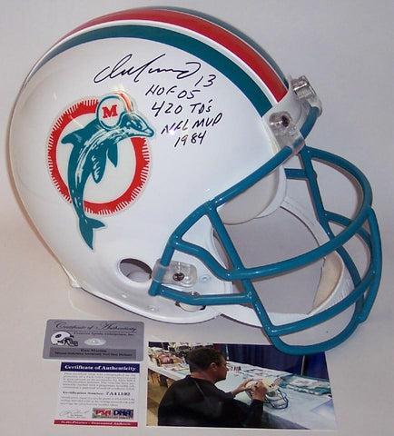 Dan Marino Autographed Hand Signed Miami Dolphins Throwback Full Size Authentic Helmet - PSA/DNA