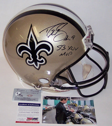 Drew Brees Autographed Hand Signed New Orleans Saints Full Size Authentic Helmet - PSA/DNA
