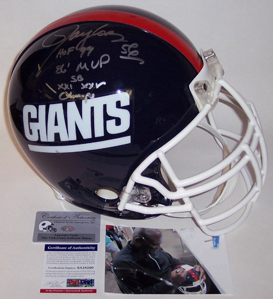 Lawrence Taylor Autographed Hand Signed New York Giants Authentic Helmet - PSA/DNA