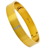 B.Tiff Signity Star Brighter than Diamond Pave Bangle Bracelet Gold, Black, Steel, Small, Med, Large