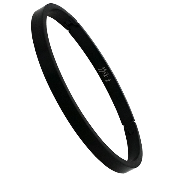 BTiff Matte Finished Bangle Bracelet Gold Black Steel Rose Gold SM Med Lg