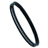 BTiff Half Eternity Matte Finished Bangle Bracelet Black, Gold, Rose Gold, Steel, Small, Med, Large