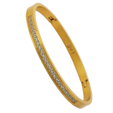 BTiff Half Eternity Matte Finished Bangle Bracelet Black, Gold, Rose Gold, Steel, Small, Med, Large