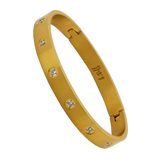 BTiff Signity Star Bangle Bracelet Black, Gold, Rose Gold, Steel, Small, Med, Large