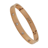 BTiff Signity Star Bangle Bracelet Black, Gold, Rose Gold, Steel, Small, Med, Large