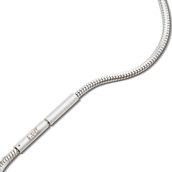 B.Tiff BTiff Soft Matte Coil Necklace SIlver, Black, 18 - 22 - 26 inches