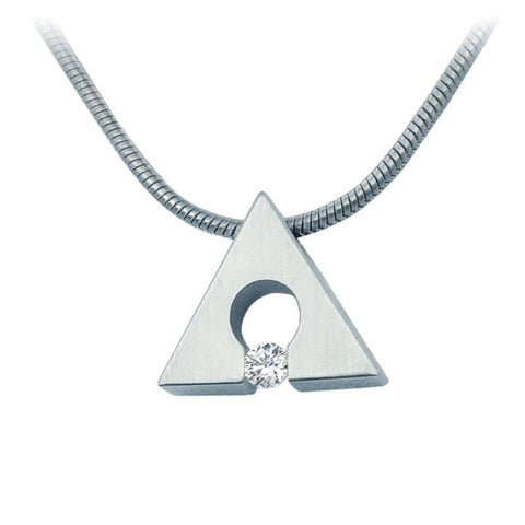 BTiff Signity Star Brighter than Diamond Tension Set Stain Steel Supera Pendant
