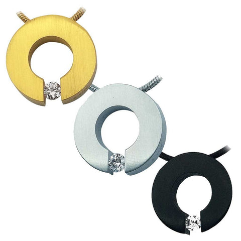 BTiff Signity Star Brighter than Diamond Tension Set Stain Steel Malfini Pendant