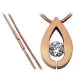 BTiff Signity Star Brighter than Diamond Tension Set Stainles Steel Pendant