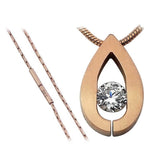 BTiff Signity Star Brighter than Diamond Tension Set Stainles Steel Pendant