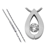 BTiff Signity Star Brighter than Diamond Tension Set Stainles Steel Pendant