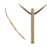 B.Tiff Signity Star Brighter than Diamond Tension Set Stainles Steel Bar Pendant