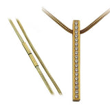 B.Tiff Signity Star Brighter than Diamond Tension Set Stainles Steel Bar Pendant