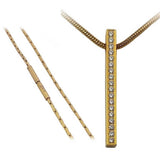 B.Tiff Signity Star Brighter than Diamond Tension Set Stainles Steel Bar Pendant