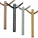 B.Tiff Signity Star Brighter than Diamond Tension Set Stainles Steel Bar Pendant