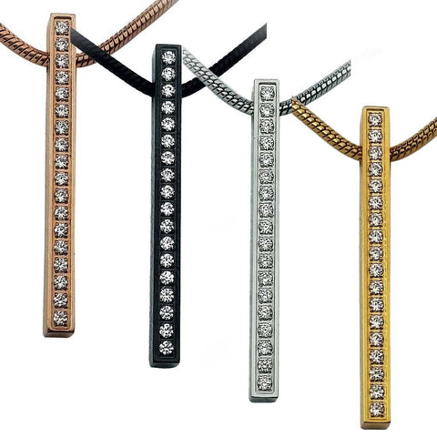 B.Tiff Signity Star Brighter than Diamond Tension Set Stainles Steel Bar Pendant