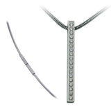 B.Tiff Signity Star Brighter than Diamond Tension Set Stainles Steel Bar Pendant