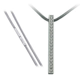 B.Tiff Signity Star Brighter than Diamond Tension Set Stainles Steel Bar Pendant