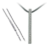 B.Tiff Signity Star Brighter than Diamond Tension Set Stainles Steel Bar Pendant
