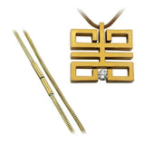 B.Tiff Signity Star Brighter than Diamond Tension Set Stain Steel Felico Pendant with Necklace