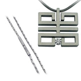 B.Tiff Signity Star Brighter than Diamond Tension Set Stain Steel Felico Pendant with Necklace