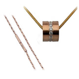 B.Tiff Signity Star Brighter than Diamond Tension Set Steel Pave Barrel Pendant