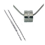 B.Tiff Signity Star Brighter than Diamond Tension Set Steel Pave Barrel Pendant