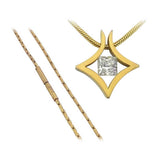 BTiff Signity Star Brighter than Diamond Steel Tension Set Natal Pendant