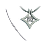 BTiff Signity Star Brighter than Diamond Steel Tension Set Natal Pendant
