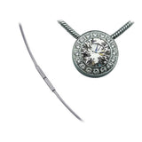 BTiff Signity Star Brighter than Diamond Tension Set Stain Steel Aureolo Pendant