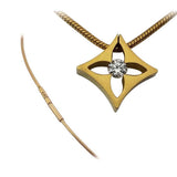 B.Tiff Signity Star Brighter than Diamond Tension Set Steel Floro Pendant 138