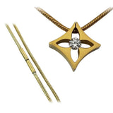 B.Tiff Signity Star Brighter than Diamond Tension Set Steel Floro Pendant 138