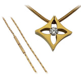 B.Tiff Signity Star Brighter than Diamond Tension Set Steel Floro Pendant 138